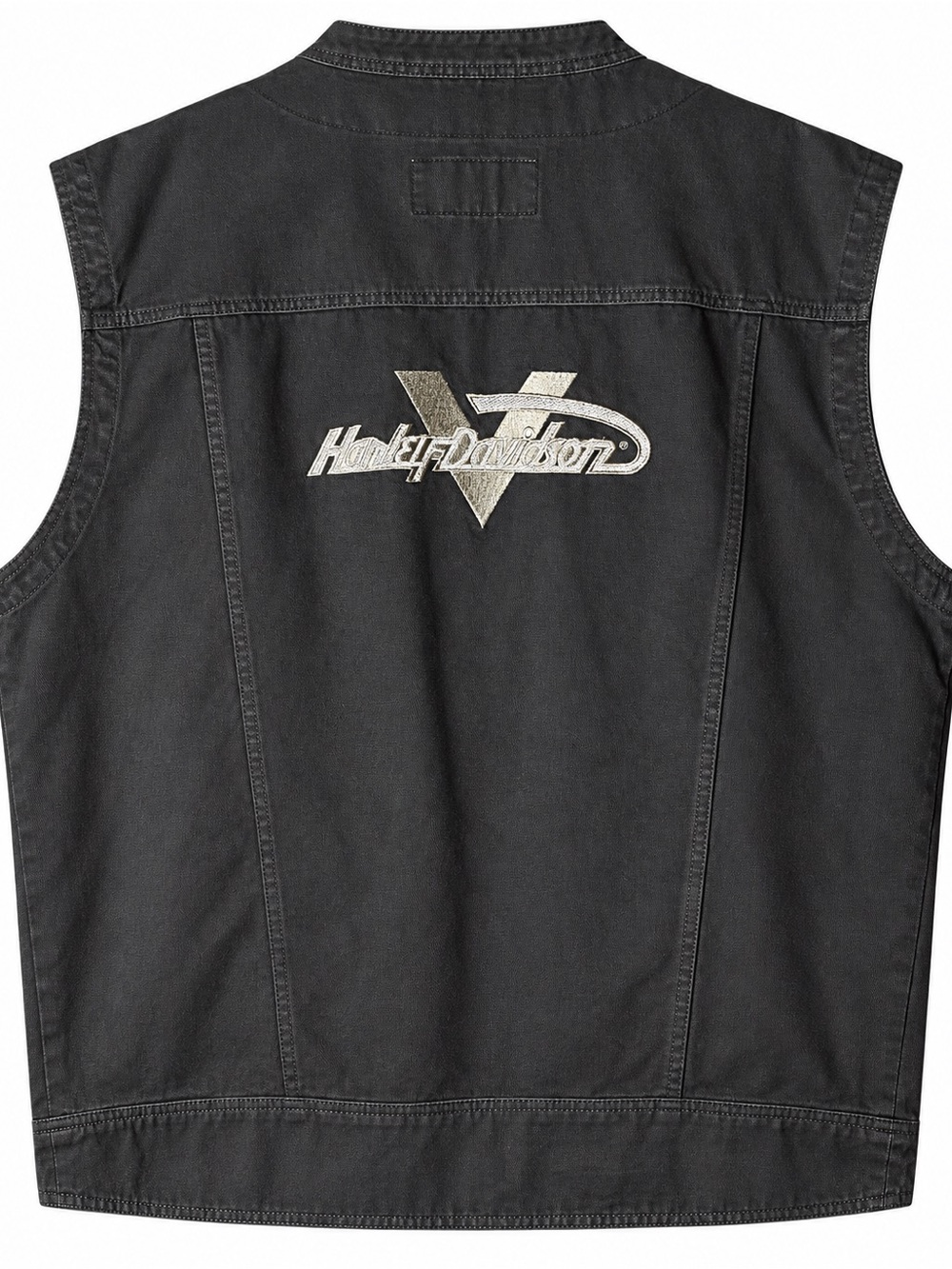 Harley-Davidson Kids Black Sleeveless Logo Vest with Silver Emblem
